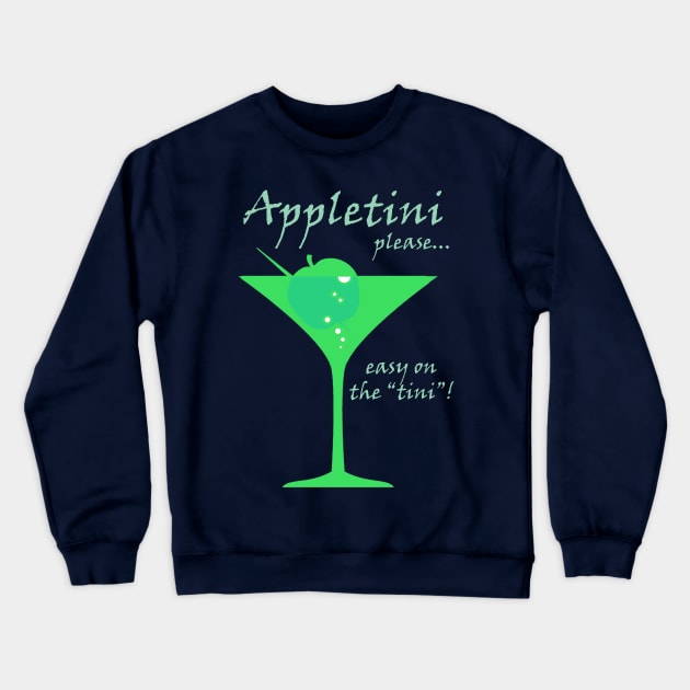 Appletini JD - Blue Crewneck Sweatshirt by Uwaki